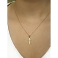 thumbnail image 2 of 10k Yellow Gold Crucifix Jesus Cross Floral Pendant, 2 of 4