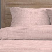 Vue Elements Dunkin 3 Piece 100% Cotton Duvet Set - Queen - Peach