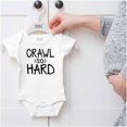 thumbnail image 5 of Crawl So Hard Funny Hip Hop Quote Romper Boys or Girls Infant Baby Brisco Brands 18M, 5 of 6