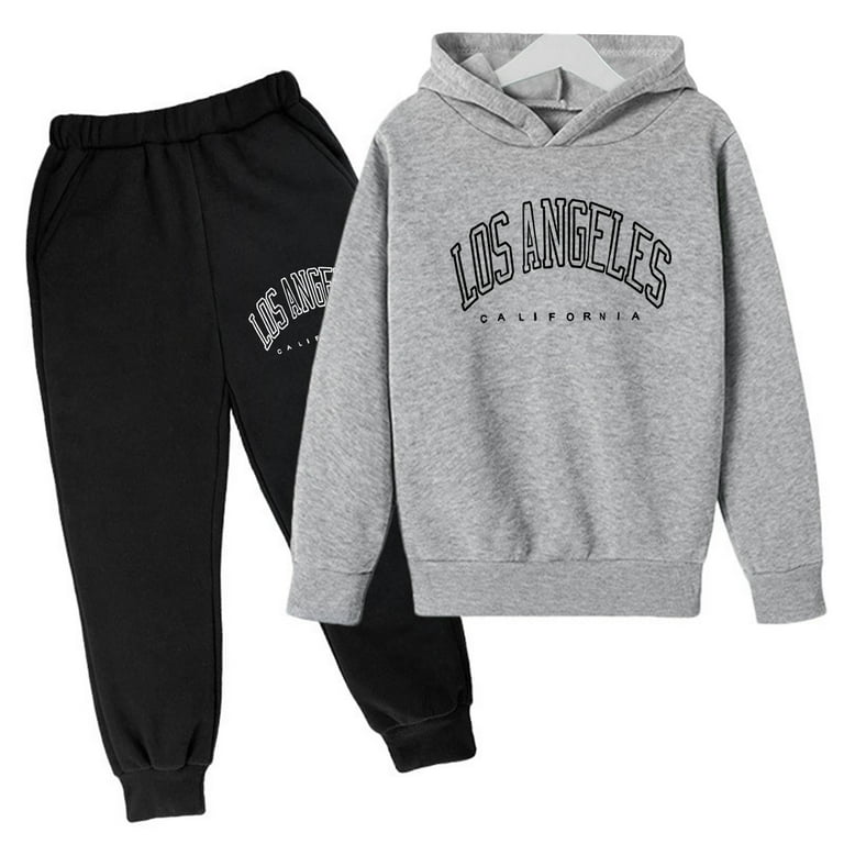 PULLOVER HOODIE CHILDHOOD（グレー） GAP Factory Kids Logo Pullover Hoodie Cotton Fleece Gray