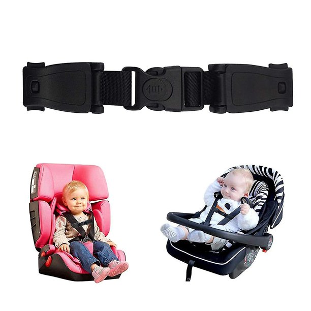 Clip de cinturón de seguridad para bebé, Clip de cinturón de pecho de asiento de automóvil, Correa de cinturón de hebilla de cinturón de seguridad para niños para niños 1pcs-black