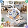 thumbnail image 5 of 52x52 Inch Waterproof Square Tablecloth, Thickened Polyester Table Cover for Dining & Parties, Floral Print, 5 of 6