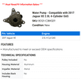 thumbnail image 2 of Water Pump - Compatible with 2017 Jaguar XE 2.0L 4-Cylinder GAS, 2 of 2