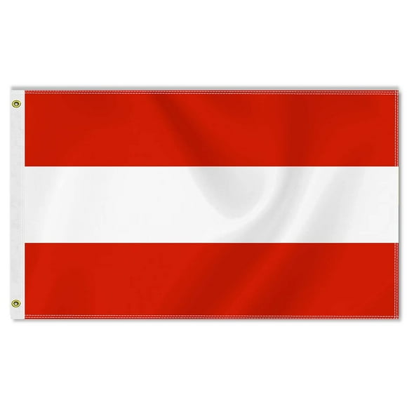 shiyou-3×5 FT Austria Flag, Large 75D Austrian National Outdoor Banner,Decor For Patio Garden With Brass Gromment