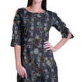 thumbnail image 4 of Moomaya Womens 2-Piece Cotton Printed Kurta With Pants Indian Ethnic Suit Dress, 4 of 7