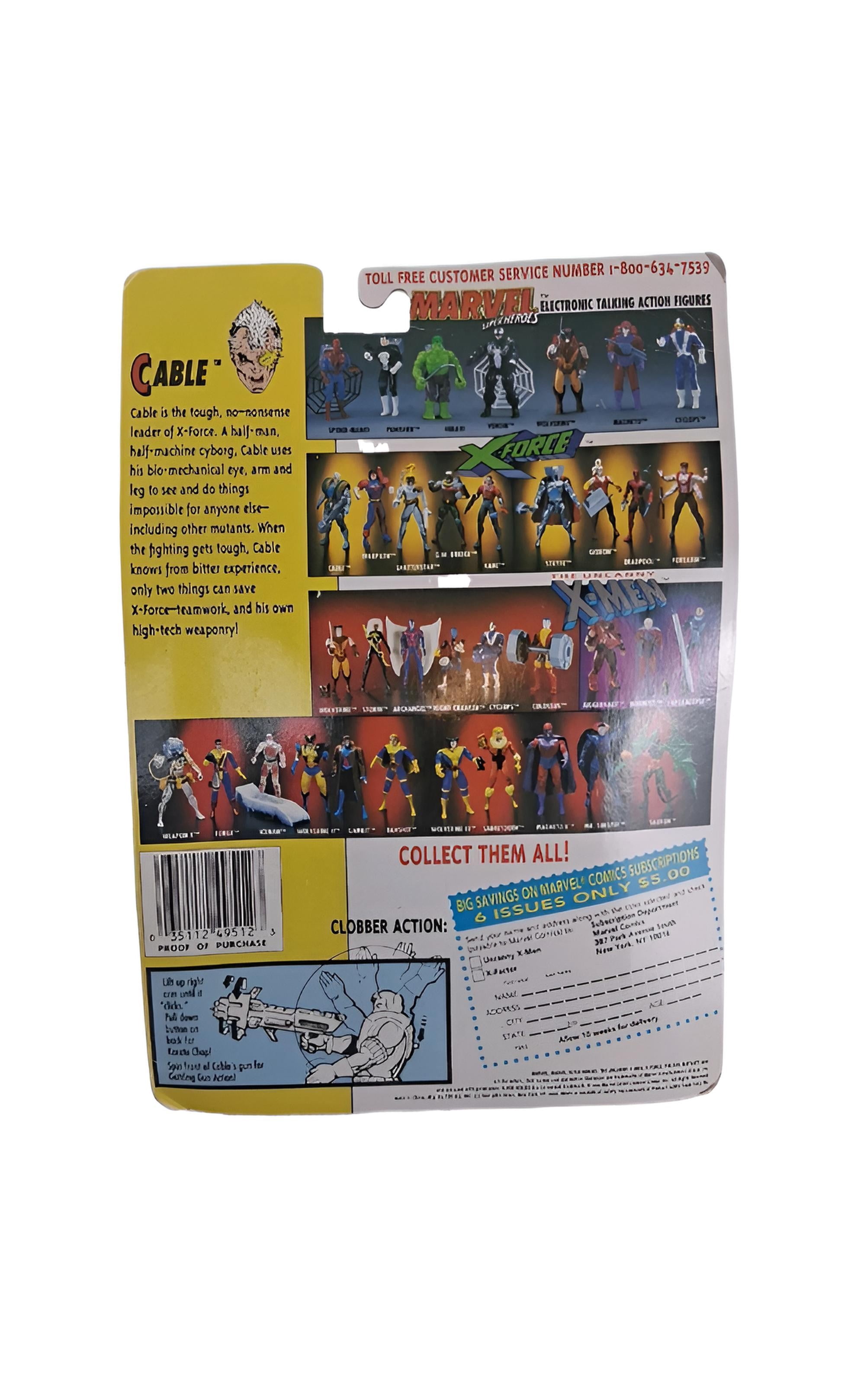 X Men The Uncanny X Men X-Force Cable Figure with Clobber Action