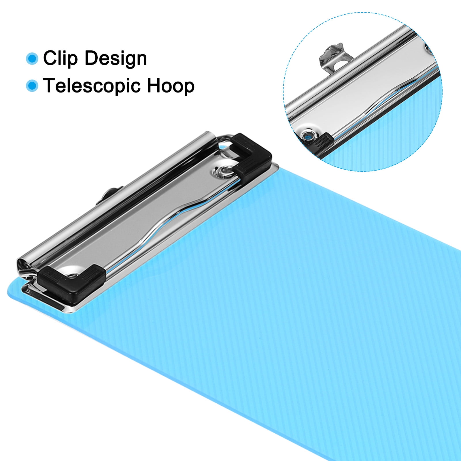 Uxcell Clipboards Letter Size Plastic Clear Hanging Clipboard 8.5"x11" A4 Home