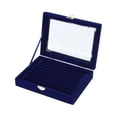 thumbnail image 2 of Portable Women Jewelry Display Box Large Capacity Organizing Organizer Ring Earrings Home Jewelries Case Holder Containers Blue, 2 of 8