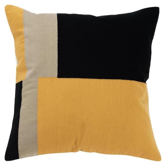 Rizzy Home Multi Color 20"X20" Color Block Woven Poly Filled Throw Pillow