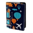 thumbnail image 2 of Rateoe Creative Transport Pattern Passport Holder Wallet Leather Mulit-purpose Travel Wallet Credit Cards Case ,Passport Cover for Women Men-6.5 in, 2 of 5