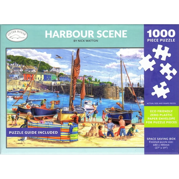 Otter House 1000 Piece Puzzle - Harbour Scene By Nick Watton