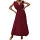 thumbnail image 1 of SAYOO Vestidos Largos de Manga con Volantes con cinturón para Mujer Verano, Vestidos de Gasa Plisados con Cuello en V de Color Sólido Casual SAYOO casual, 1 of 7