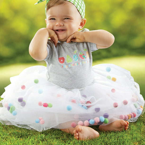 Let at forstå Terapi Ocean Pom Pom Tutu Skirt Adorable Tiny Ballerina Outfit Fits 6-12 Months  Polyester - Walmart.com