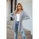 thumbnail image 5 of Cárdigan para Mujer, Elegante, Informal, de Larga, Abierto, Gris, Azul, Talla S, 5 of 6