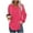 Watermelon Red, variant on ZUKMRJPC Women's V Neck Striped Sweatshirt Fall Trendy Button Up Long Sleeve Drawstring Hooded Pullover Lightweight Soft Cotton Tops