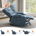thumbnail image 5 of GASEE Recliner Chairs for Living Room Manual Reclining Chair Single Sofa for Bedroom, Blue, 5 of 12