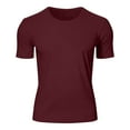 thumbnail image 6 of WAENQINLA Men's Mesh Workout Shirts Athletic Running Gym Quick Dry T Shirts Short Sleeve Crew Neck Muscle Tees Big and Tall Summer T-Shirt Wine L, 6 of 7