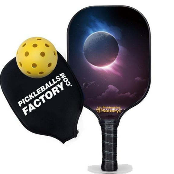 Pickleball Factory PB00014-8-G Rackets Pickleball - The Moon Beginners Pickleball Near Me - Best Pickleball Paddles 2020 for Beginners, Glassfiber Graphite