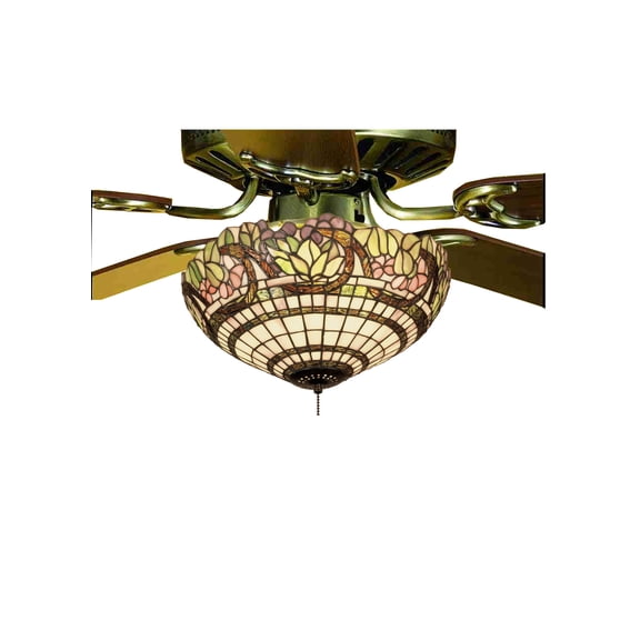 Meyda Tiffany - 12706 - Three Light Fan Light Fixture - Handel Grapevine - Purple Pr Pink Pbnawr