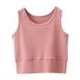 thumbnail image 3 of Women's Summer Sleeveless Round Neck Tank Top Cami Tops Blouses Solid Color Comfy Casual Daily Wear Vacation Beach Loungewear Fashion Essential Gift for Women | CSEONE,Pink L, 3 of 9