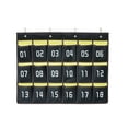 thumbnail image 1 of hirigin Non-woven Storage Bag Multi-grid Number Pattern Classroom Sundries Closet Pocket Hanging Phone Bracket with Hooks, 1 of 9