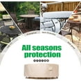 thumbnail image 4 of Outdoor Patio Furniture Covers, Waterproof UV Resistant Anti-Fading Cover for X-Large Round Table Chairs Set, Grey, 110" Dia x 27.5" H, 4 of 7