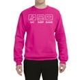 thumbnail image 2 of Eat Sleep Game Video Gamer Gift Fan Pop Culture Unisex Crewneck Graphic Sweatshirt, Fuschia, 2XL, 2 of 3