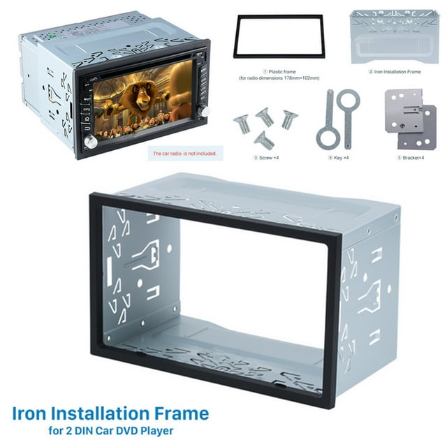 Car Stereo In-dash for Audi o Radio Double 2 DIN Dash Installation Trim Kit Mount