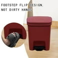 thumbnail image 4 of Oleegame 1PC Trashcans For Bedroom 10L Gallon Trash Can Plastic Step On Kitchen Trash Can Black Compost Bathroom Trash Garbage Can Kitchen Trash Red, 4 of 8