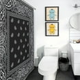 thumbnail image 4 of Bandana Pattern Shower Curtain Bathtub Decor Bathroom Fabric Waterproof Curtains Shower, 4 of 6