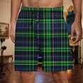 thumbnail image 2 of Havenre Men's Pajama Shorts Plaid Sleep Short Pants with Pockets Soft Drawstring Elastic Waist Baggy Lounge Woven Pajamas Bottoms for Men Army Green XL, 2 of 5