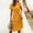 Yellow, variant on ITSAME Womens Flowy Dress, Striped V Neck Short Sleeve Summer Casual Elegant Dress Blue L