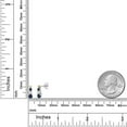 thumbnail image 6 of Gem Stone King 0.52 Ct Blue Sapphire E-F Lab Grown Diamond and Created Moissanite 925 Silver and 10K Yellow Gold Earrings, 6 of 6