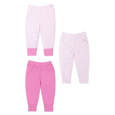 - Little Star Organic Knits Pants, 3-pack (Baby Girls)