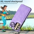 thumbnail image 2 of Nalacover for Samsung Galaxy A13 4G Wallet Case with Card Slots & Metal Finger Ring, Durable PU Leather Back Double Magnetic Botton Flip Kickstand Purse Shockproof Phone Case,Purple, 2 of 10