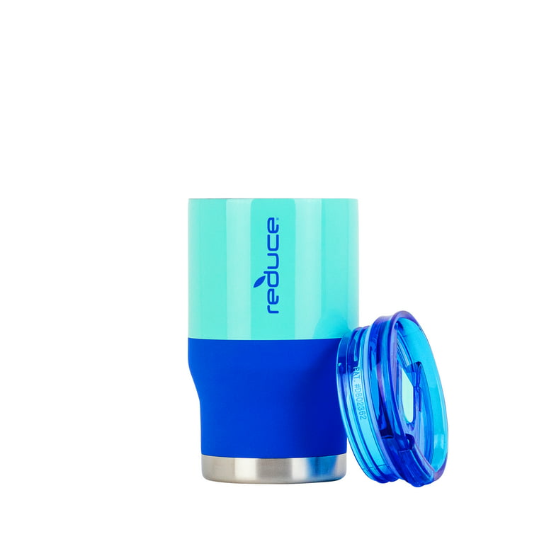 Reduce Coldee 14oz Stainless Steel Kids Tumbler with 3-in-1 Straw Lid,  Poolside Two-Tone Blue 