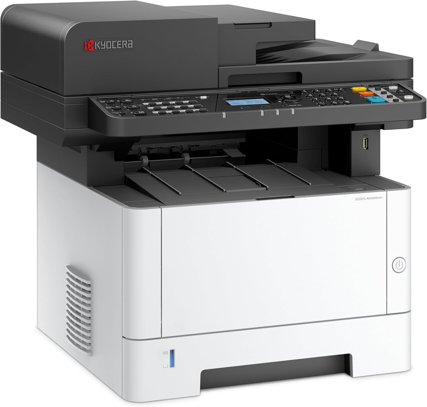 Kyocera ECOSYS MA3500wfx A4 Monochrome B/W Laser Multi-Function Printer - 37 ppm, Copy, Print, Scan, Fax, Duplex, Network, WiFi, 1200 DPI, 1 GB Memory, 300 Sheets Capacity
