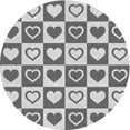 thumbnail image 1 of Ahgly Company Tapis Rond Lavable en Machine Intérieur Transitionnel Gris Cendré, 3 Pieds Rond, 1 of 7