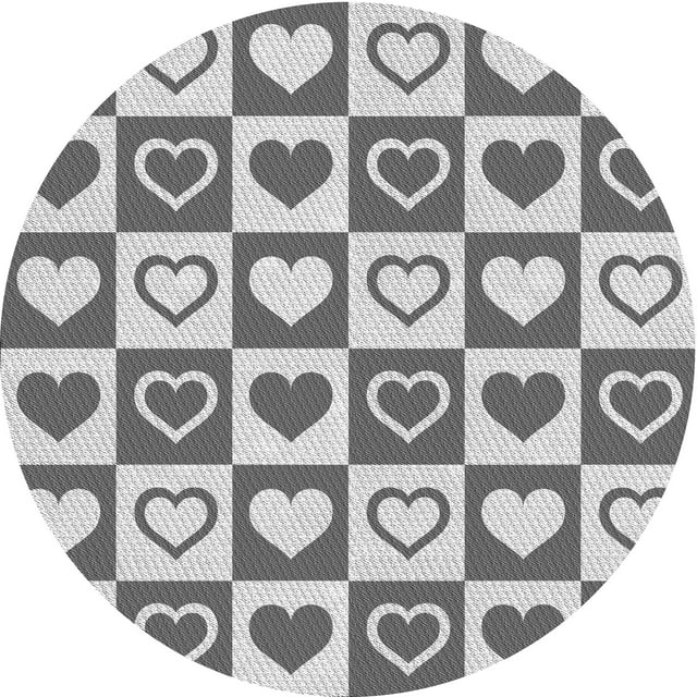 Ahgly Company Tapis Rond Lavable en Machine Intérieur Transitionnel Gris Cendré, 3 Pieds Rond