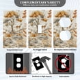 thumbnail image 3 of Yayeee Duplex Wall Plate 1-Gang 4.5"x2.7" Home Receptacle Light Switch Decorative Outlet Cover, Forest Pattern, 3 of 7