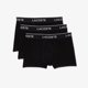 thumbnail image 1 of Bóxers Lacoste Essentials para Hombre, Algodón Estirado, Paquete de 3, Negro, 1 of 3