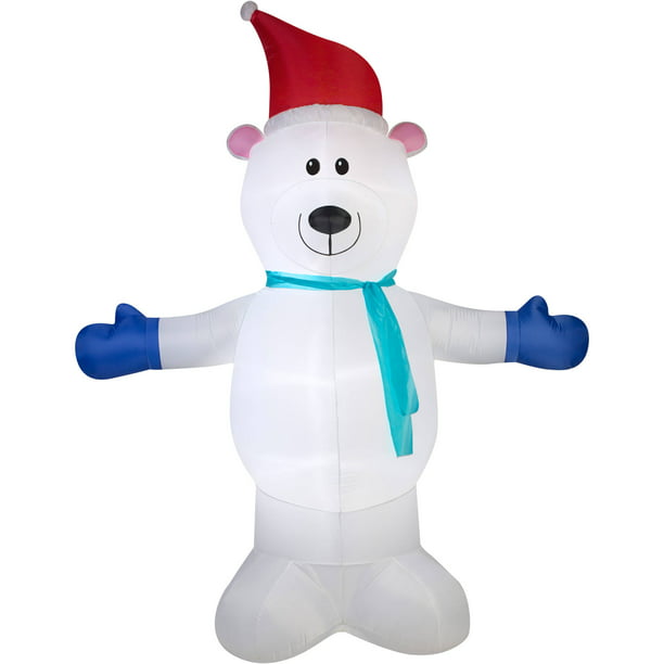 Gemmy Airblown Inflatables Christmas Inflatable Polar Bear with Scarf ...