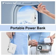 Yoobao Portable Charger with Cable, 10000mAh 22.5W Fast Charging USB-C Power Bank with LED Display, White