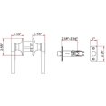 thumbnail image 3 of Design House 781831 Scroll 2-Way Latch Passage Door Handle, Adjustable Backset, Satin Nickel Finish, 3 of 4