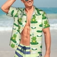thumbnail image 5 of Lsque Cute Frog1 pattern Hawaiian Shirt for Men, Unisex Summer Beach Casual Short Sleeve Button Down Shirts-Medium, 5 of 9