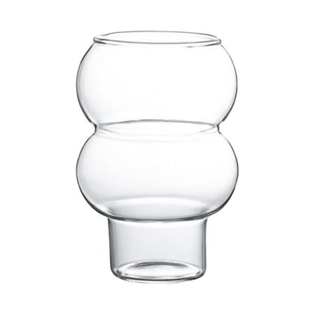 

Glass Ice Cream Bowl Parfait Fruit Cup Puddings Cute Gourd Shape Footed Glass for Tea Smoothies Cappuccino Macchiato
