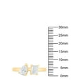 thumbnail image 5 of Brilliance Fine Jewelry 1 Carat T.W. Lab Grown Diamond Women 2 Stone Ring in 14KT Gold Plated Silver, 5 of 5