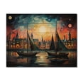 thumbnail image 3 of Designart "Boat curious Sailings I" Cityscapes Print on Natural Pine Wood, 3 of 5