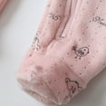 thumbnail image 5 of GYRATEDREAM Baby Toddler Boys Girls Fleece Hooded Romper Kids Winter Outwear Jumpsuit Snowsuit Bear Ear Outfits for 12M Pink, 5 of 9