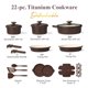 thumbnail image 2 of Batería de cocina CAROTE de 22 piezas con recubrimiento de titanio antiadherente y mangos desmontables, 2 of 8